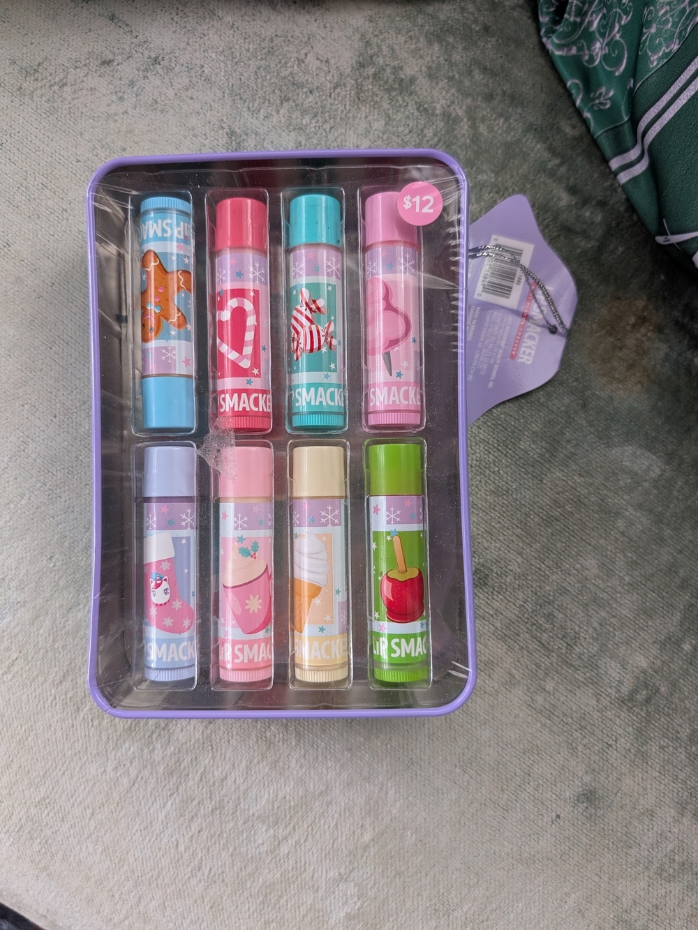 Smackers Holiday Lip Balm Set – Assorted Pink, Red, Blue, Green, Cream Shades